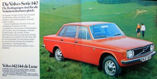Volvo 140 Modelprogram 1972 Carbrochure (6947)
